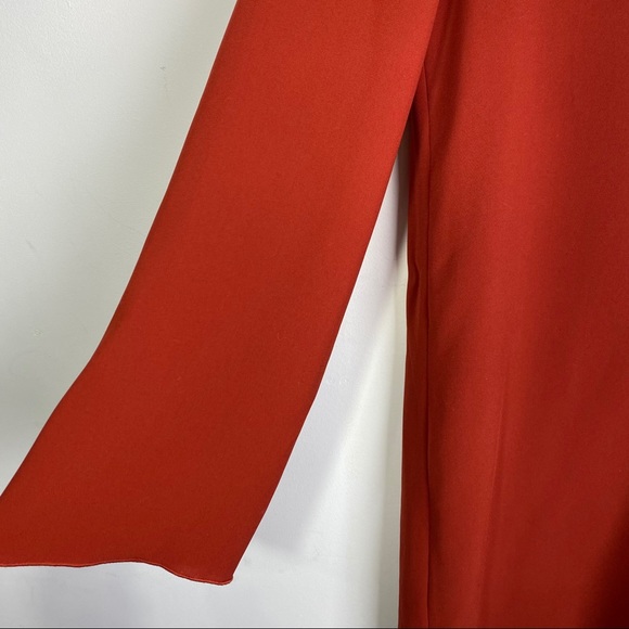 Theory Ulyssa Crepe Shift Dress Rust Size M - Picture 7 of 9